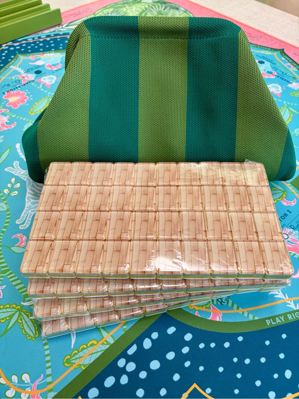 New🎋 Bamboo Mahjong Tiles 🀄️& Tile Bag